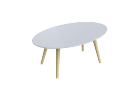 PAPERFLOW Table d'appoint MEET, (L)850 x (P)500 mm, blanc