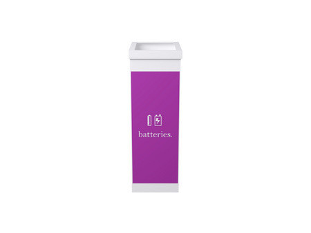 PAPERFLOW Collecteur pour tri sélectif, piles, blanc