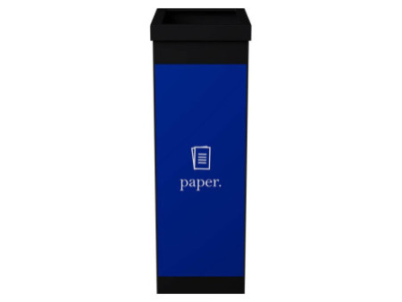 PAPERFLOW Collecteur pour tri sélectif, papier, noir