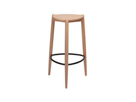 PAPERFLOW Chaise de bar LUCK, set de 2, en hêtre