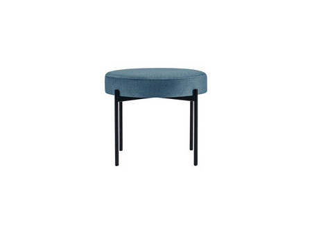 PAPERFLOW Banc GAIA, rond, habillage tissu, bleu