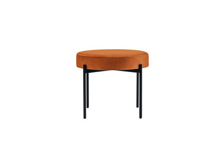 PAPERFLOW Banc GAIA, rond, habillage tissu, brun