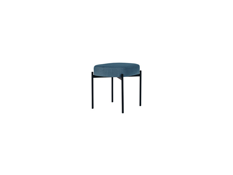 PAPERFLOW Banc oval GAIA, taille S, habillage tissu, bleu