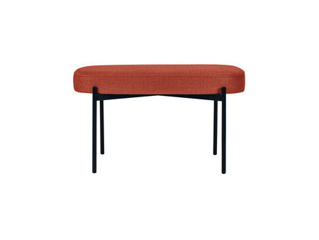 PAPERFLOW Banc oval GAIA, taille M, habillage tissu, safran