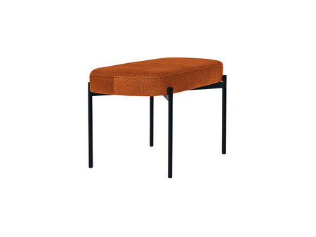 PAPERFLOW Banc oval GAIA, taille M, habillage tissu, safran