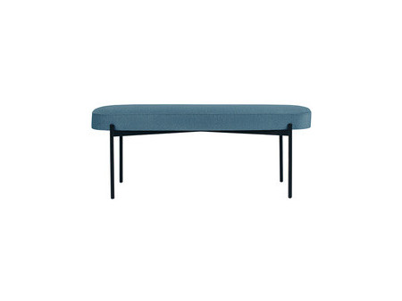 PAPERFLOW Banc oval GAIA, taille L, habillage tissu, brun