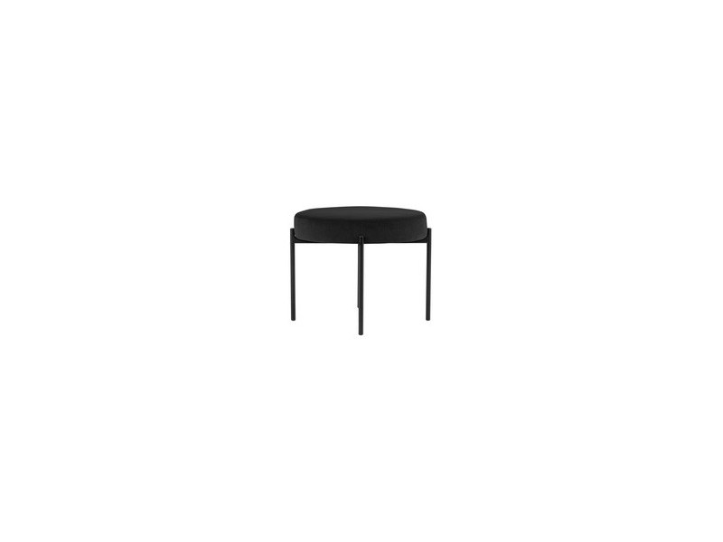 PAPERFLOW Banc GAIA, rond, habillage velours, gris