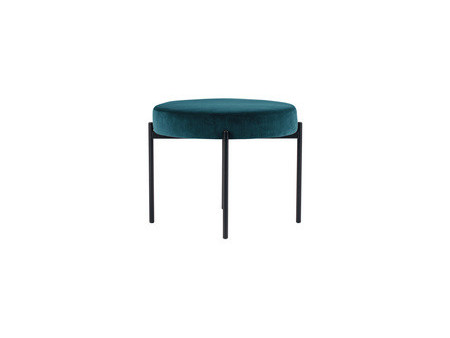PAPERFLOW Banc GAIA, rond, habillage velours, gris