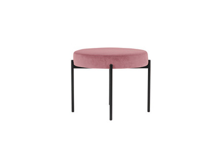 PAPERFLOW Banc GAIA, rond, habillage velours, rose