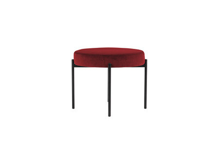 PAPERFLOW Banc GAIA, rond, habillage velours, rose