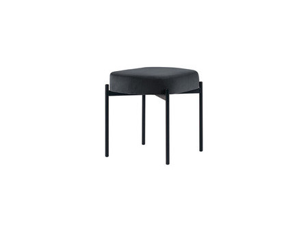 PAPERFLOW Banc oval GAIA, taille S, habillage velours, noir
