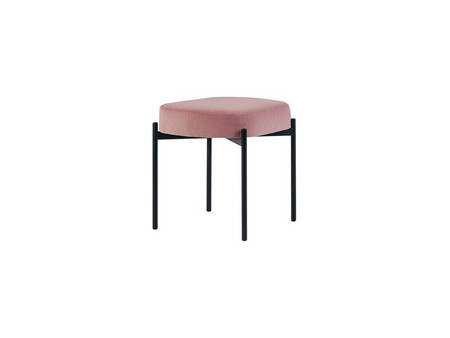 PAPERFLOW Banc oval GAIA, taille S, habillage velours, noir