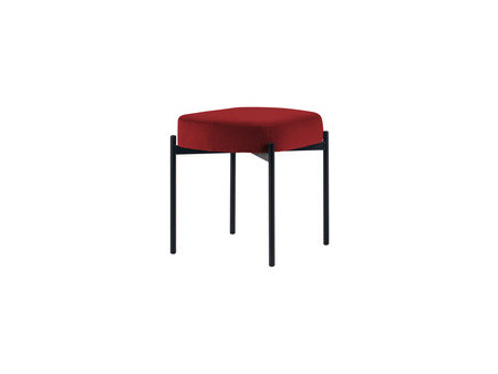 PAPERFLOW Banc oval GAIA, taille S, habillage velours, noir