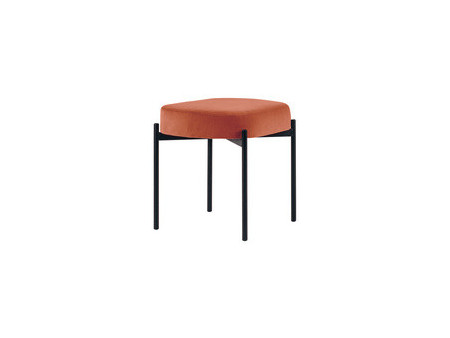 PAPERFLOW Banc oval GAIA, taille S, habillage velours, noir
