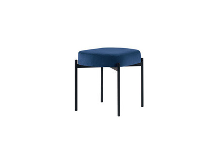 PAPERFLOW Banc oval GAIA, taille S, habillage velours, bleu