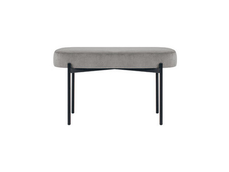 PAPERFLOW Banc oval GAIA, taille M, habillage velours, vert