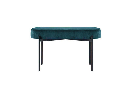 PAPERFLOW Banc oval GAIA, taille M, habillage velours, vert