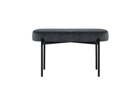 PAPERFLOW Banc oval GAIA, taille M, habillage velours