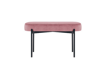 PAPERFLOW Banc oval GAIA, taille M, habillage velours
