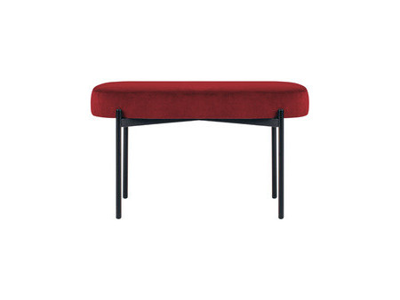 PAPERFLOW Banc oval GAIA, taille M, habillage velours