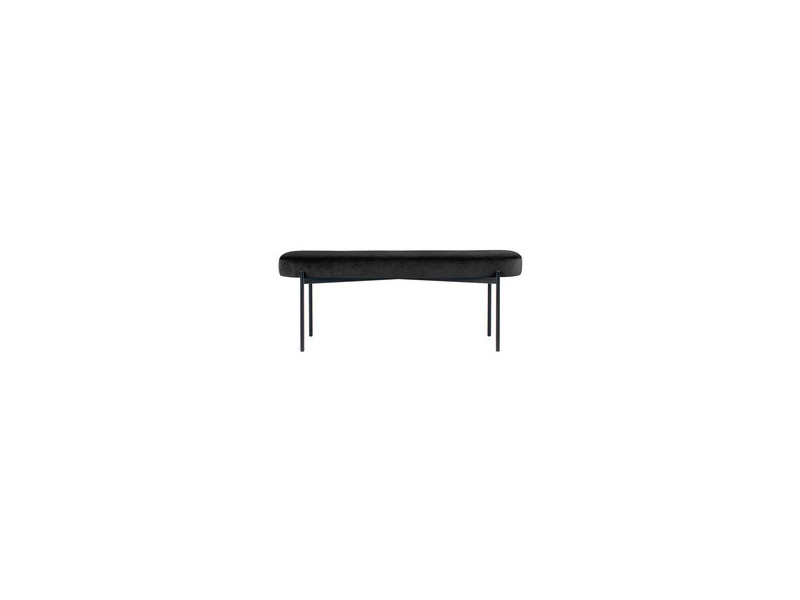 PAPERFLOW Banc oval GAIA, taille L, habillage velours, bleu