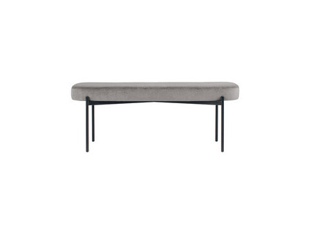 PAPERFLOW Banc oval GAIA, taille L, habillage velours, vert