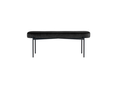 PAPERFLOW Banc oval GAIA, taille L, habillage velours