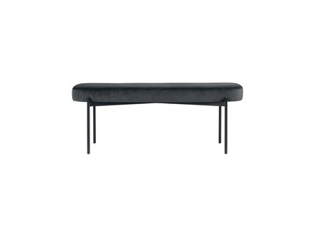 PAPERFLOW Banc oval GAIA, taille L, habillage velours, rouge