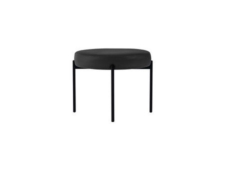 PAPERFLOW Banc GAIA, rond, habillage similicuir, bleu
