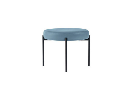 PAPERFLOW Banc GAIA, rond, habillage similicuir, blanc