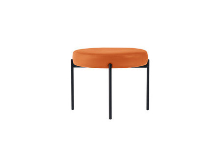 PAPERFLOW Banc GAIA, rond, habillage similicuir, gris