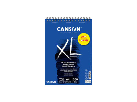 CANSON Bloc de dessin XL MIXED MEDIA Textured Promo, A5