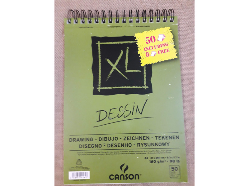 CANSON Bloc croquis et études 'XL DESSIN' Promo, A4