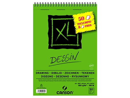 CANSON Bloc croquis et études 'XL DESSIN' Promo, A3