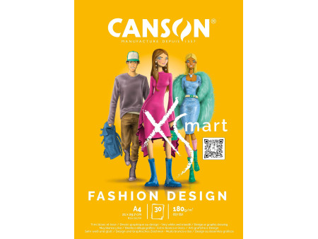 CANSON Bloc de dessin XS'MART FASHION DESIGN, A4