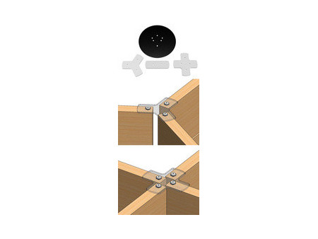 PAPERFLOW Pieds pour cloison acoustique en bois, set de 2