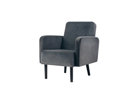 PAPERFLOW Fauteuil LISBOA, habillage en velours, noir