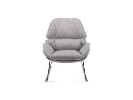 PAPERFLOW Fauteuil visiteur LAZY, blanc/gris