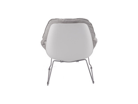 PAPERFLOW Fauteuil visiteur LAZY, blanc/gris