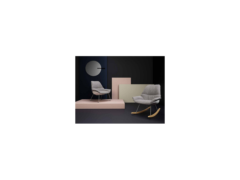PAPERFLOW Fauteuil à bascule LAZY, blanc/gris