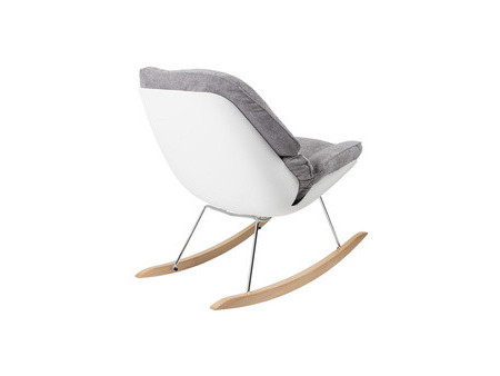 PAPERFLOW Fauteuil à bascule LAZY, blanc/gris