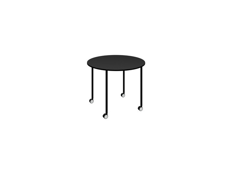 PAPERFLOW Table mobile FLEX OFFICE, ronde, 960 mm, noir