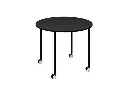 PAPERFLOW Table mobile FLEX OFFICE, ronde, 960 mm, blanc