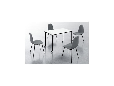 PAPERFLOW Table mobile FLEX OFFICE, rectangulaire, noir