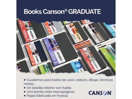 CANSON Carnet à croquis GRADUATE SKETCH & NOTES, gris foncé