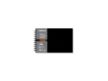 CANSON Carnet de croquis ONE, 216 x 140 mm, noir