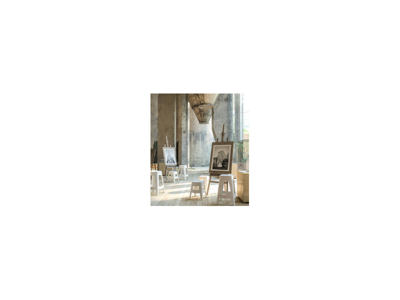 PAPERFLOW Tabouret BELLINI, set de 2, hauteur: 460 mm, blanc