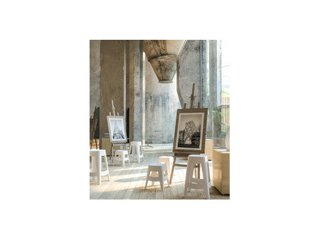 PAPERFLOW Tabouret BELLINI, set de 2, hauteur: 685 mm, blanc