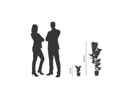 PAPERFLOW Plante artificielle 'caoutchouc', hauteur: 360 mm
