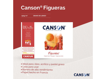 CANSON Bloc papier dessin 'Figueras', 300 x 400 mm, 290 g/m2